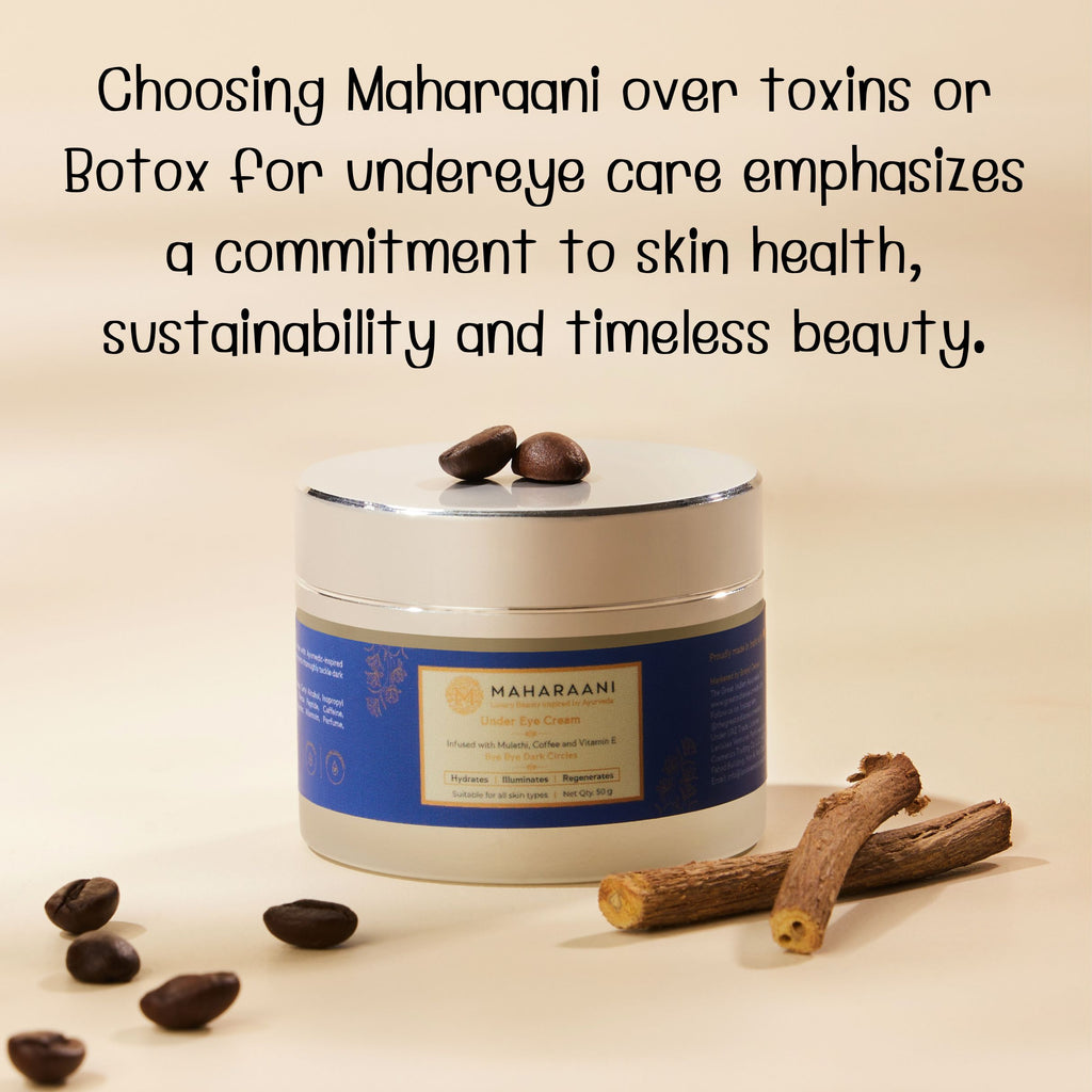 Maharaani Undereye cream (Bye Bye Dark Circles) infused with Mulethi, Coffee and Vitamin E (50g)